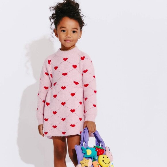 Lola + The Boys Sweetheart Sweater Dress - Picture 1 of 4